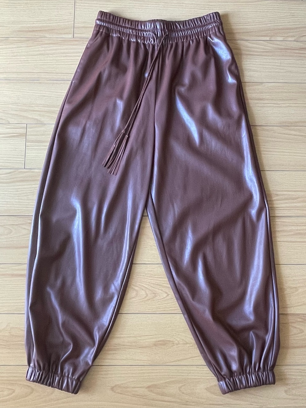 MOTHER Faux Leather Joggers
